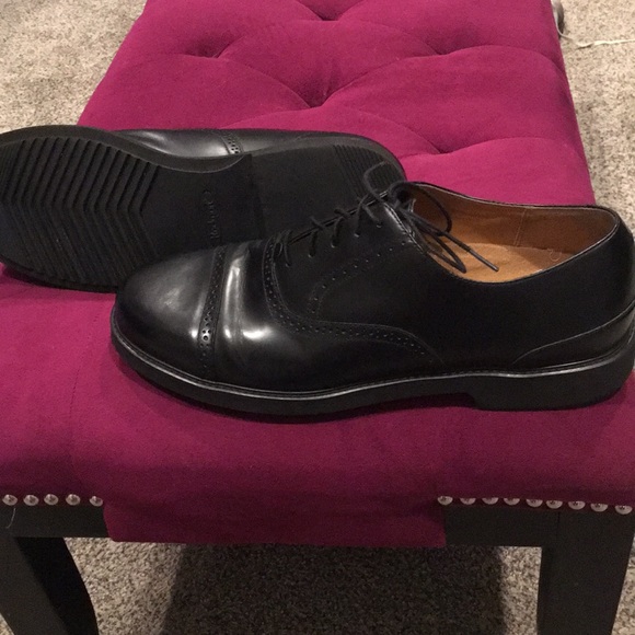 3/$60 Rockport Ortho cap toe black shoes. Sz 13M - Picture 1 of 8